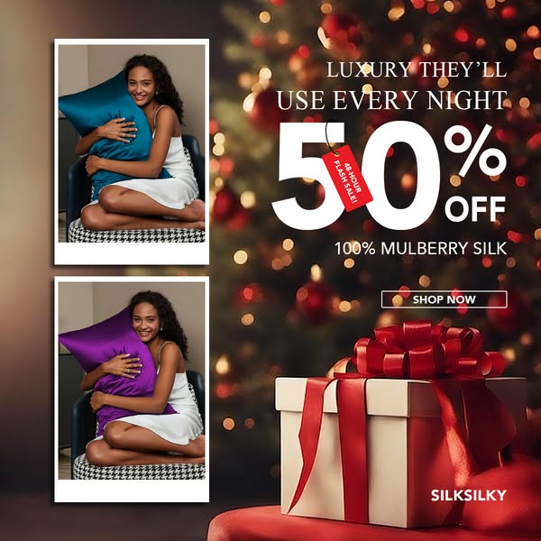 Final Days! 50% OFF Silk Bedding & Pillowcases!