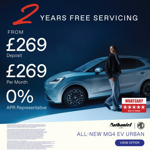 New MG4 Urban From £269/Month