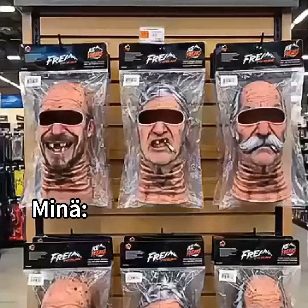 Hauska ja ultrarealistinen hiihtomaski