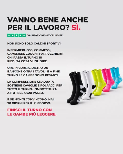 Non solo sport: anche per chi lavora in piedi