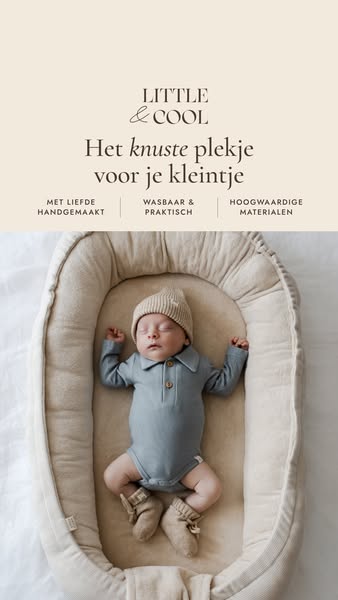 Zachte babynestjes in naturel kleuren