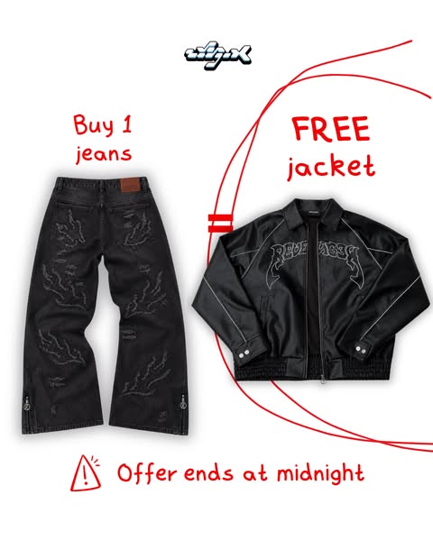 FLARE FIT ZIPPED JEAN FLAMES