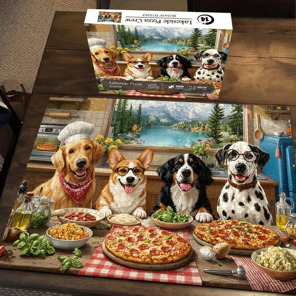 Lakeside Pizza Crew Jigsaw Puzzle 1000 Pieces