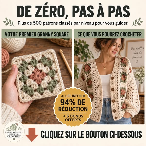 +500 PATRONS DE CROCHET ORGANISÉS AU MÊME ENDROIT