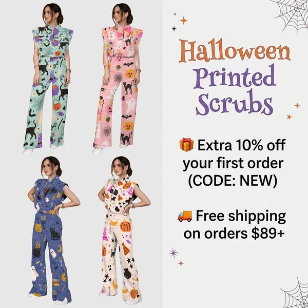 Spooky Chic Scrubs Ahead