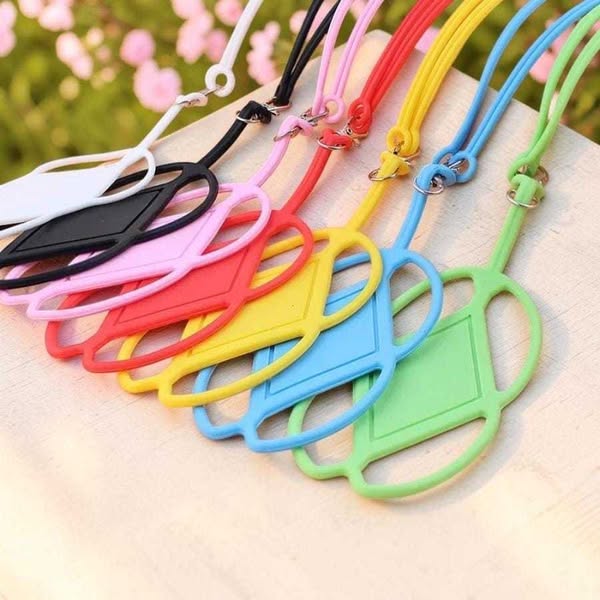 Universal Silicone Phone Lanyard Strap, Adjustable Neck Cord, Crossbody Holder