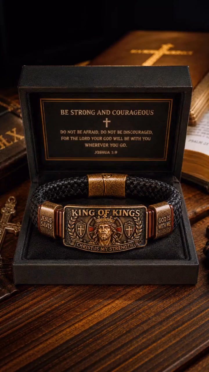 King of Kings Faith Bracelet – Adjustable Christian Wristband Gift