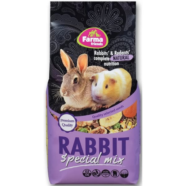 €3.50 | Farma Rabbit Special Mix Πλήρης Τροφή για Κουνέλια - 800gr