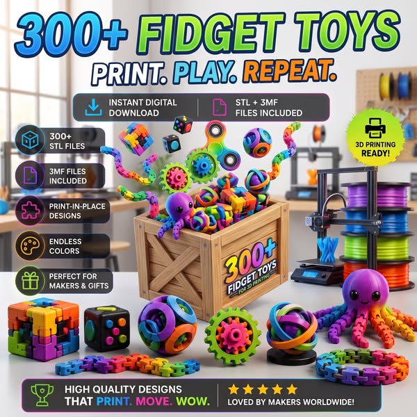 Print 300+ Fidget Toys