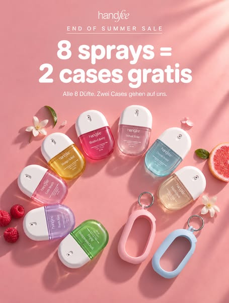8 Sprays + 2 Gratis Cases - Kostenloser Versand