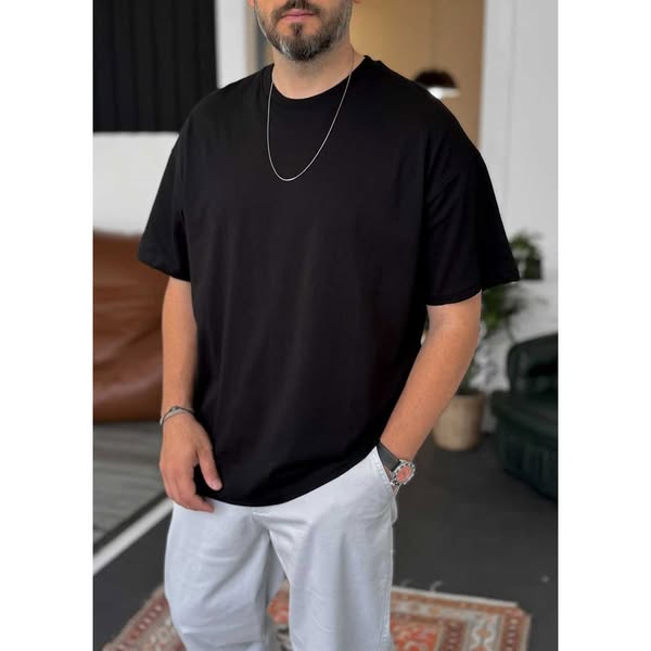 Basic Oversized T-Shirt – Μαύρο