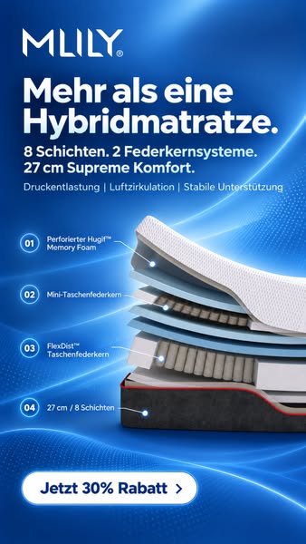Supreme Taschenfederkernmatratze | MLILY Deutschland