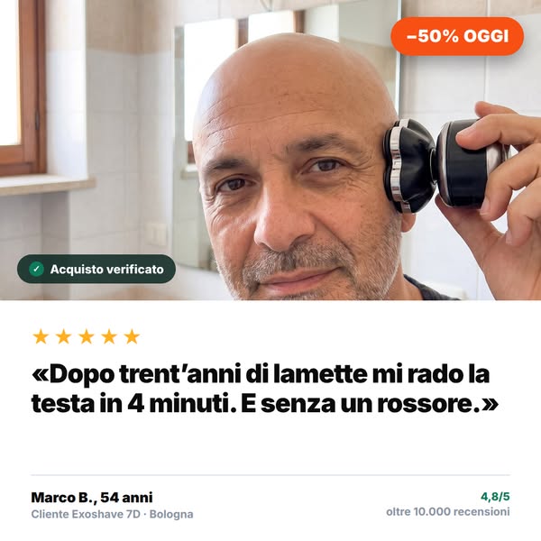 Approfitta oggi del 50% di sconto su Exoshave.