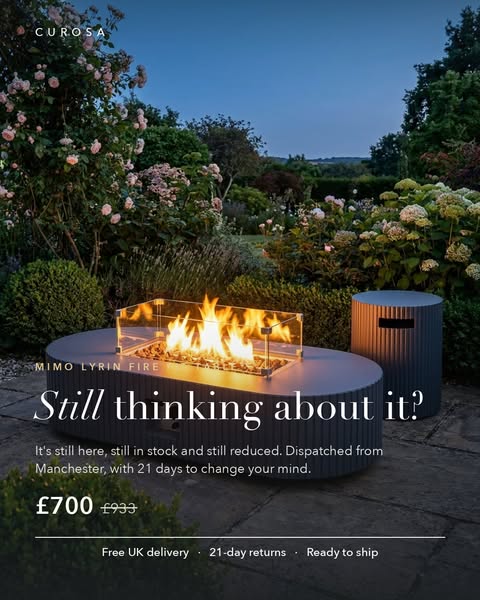 Lyrin fire pit, £700 was £933