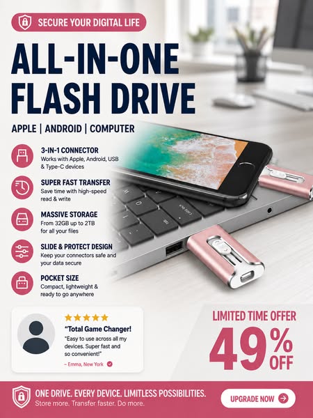 4-in-1 USB External Memory Storage