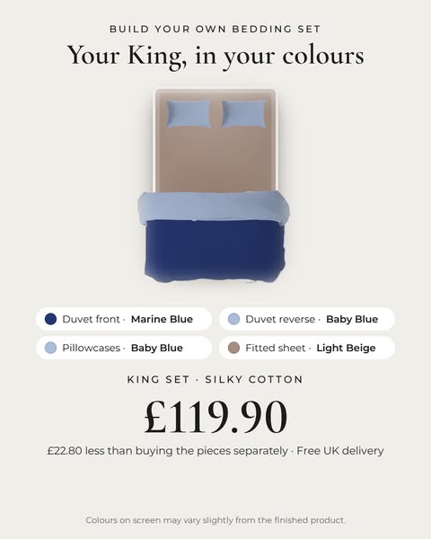 King set, your colours: £119.90