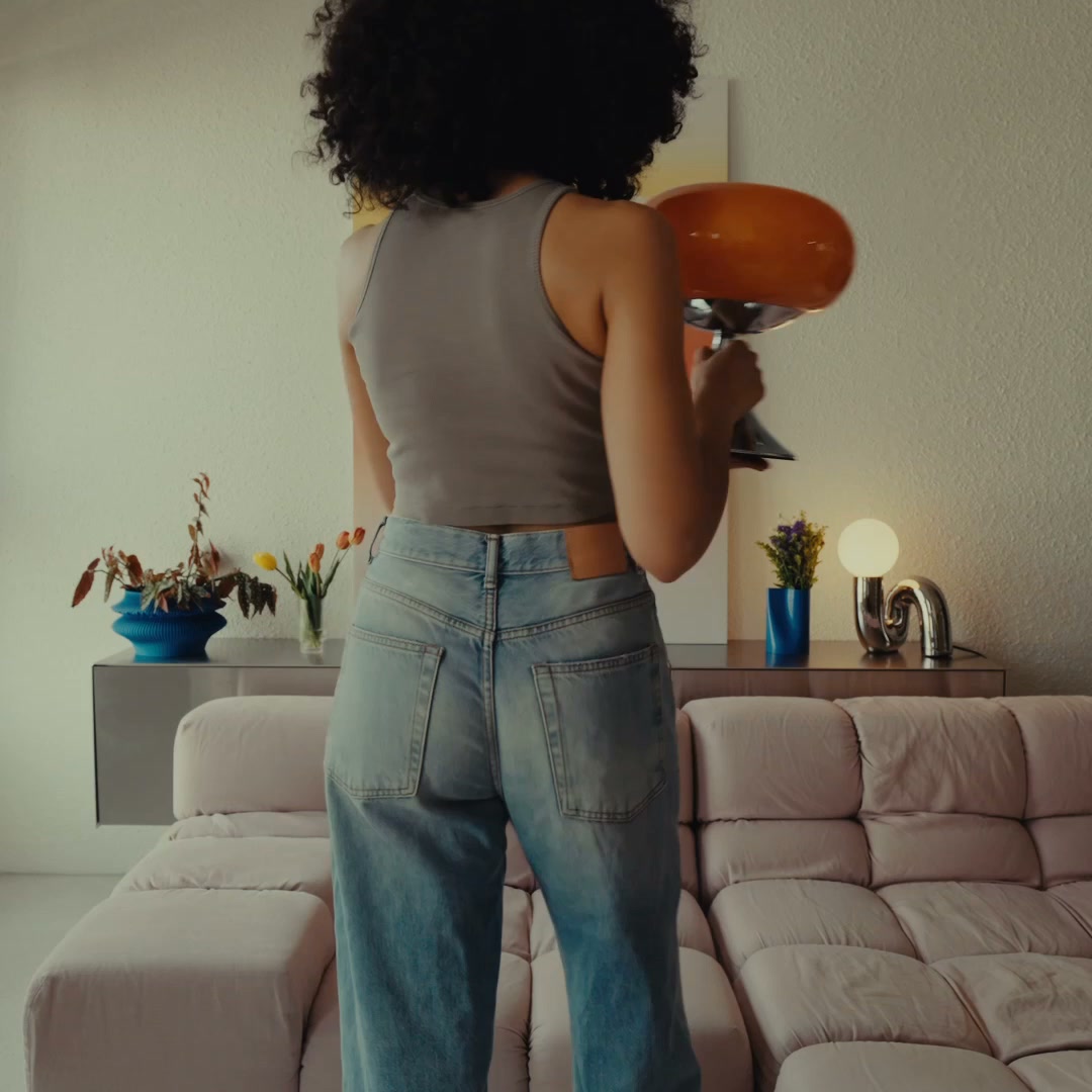 NEW DROP Donut Lampe orange
