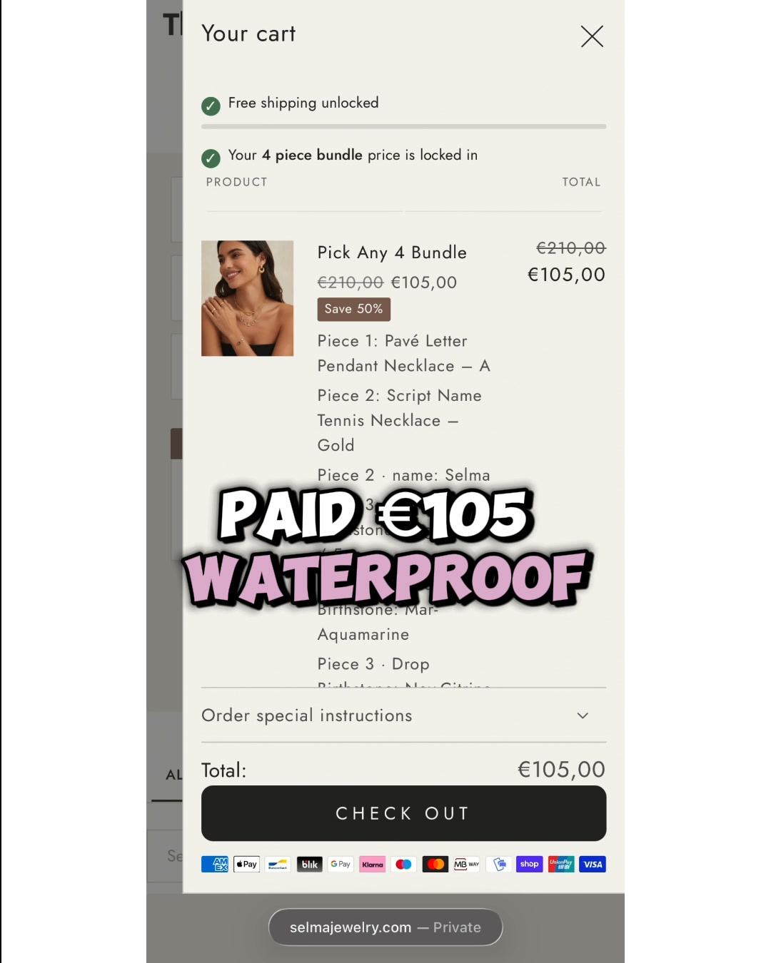 Any 4 Pieces for €105