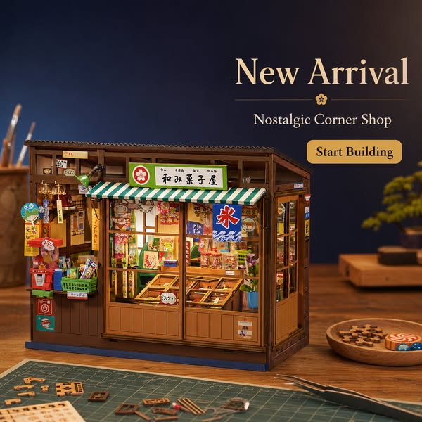 New! Nostalgic Corner Shop Book Nook
