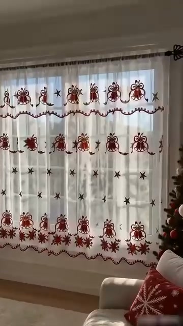 Christmas Window Curtain