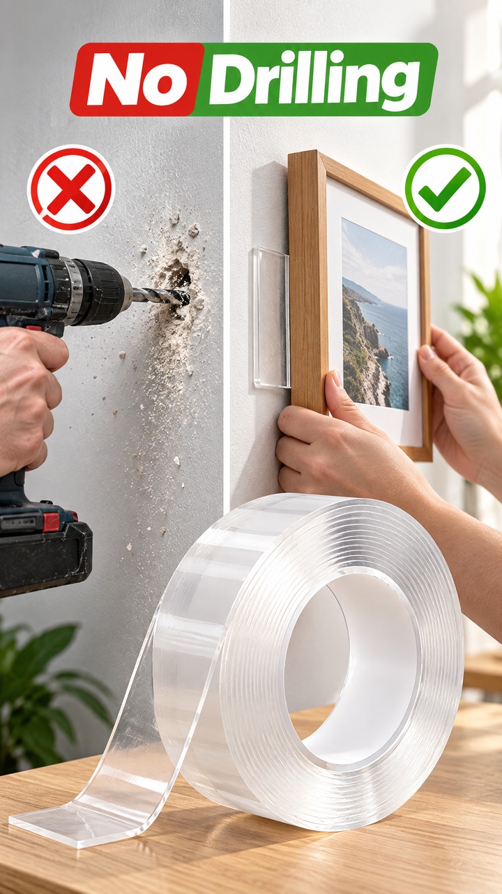 No nails, no wall damage