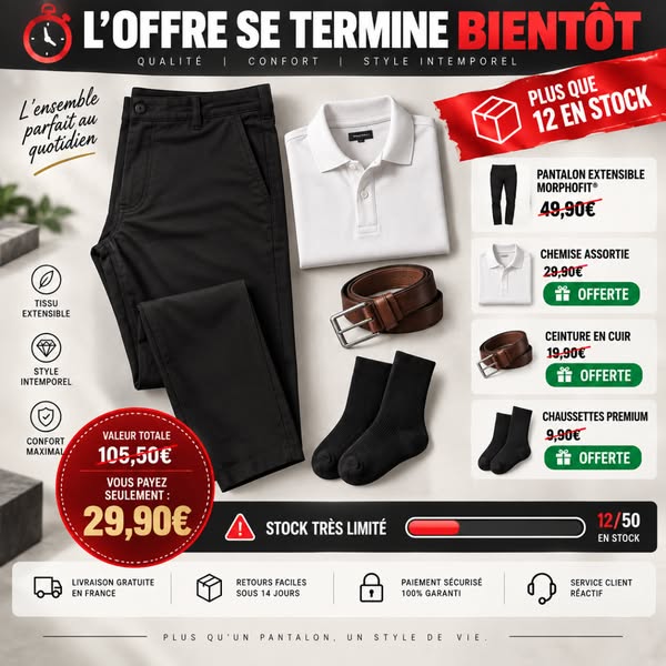 4 pièces pour seulement 29,90 €