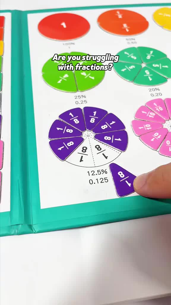 Montessori Magnetic Book Fraction Puzzle