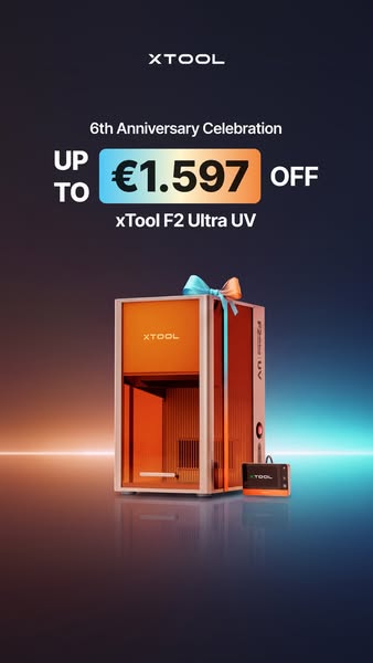 Save Up to €1.597 on xTool F2 Ultra UV