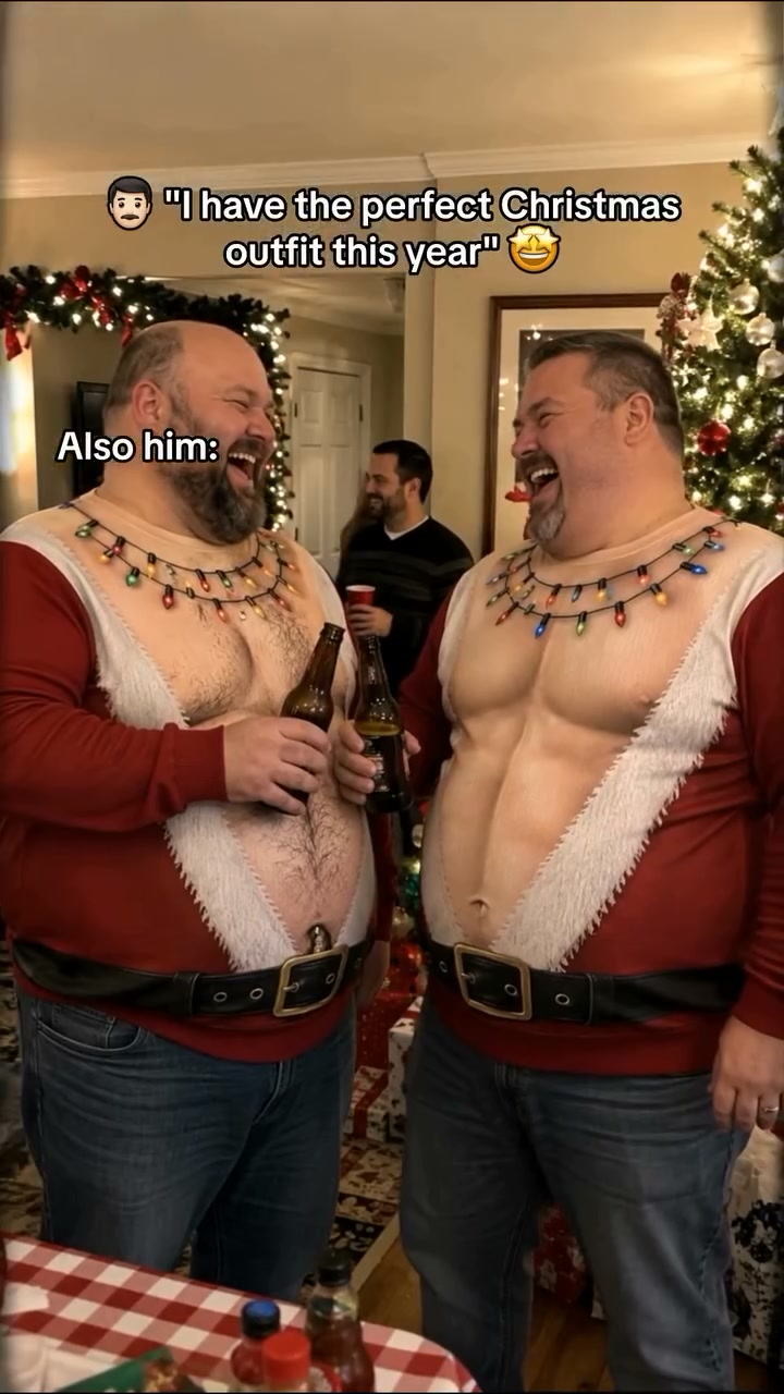 Fun Fuzzy Chest Christmas Sweatshirt