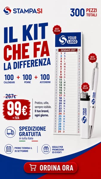 300 gadget personalizzati a soli 99€ + IVA