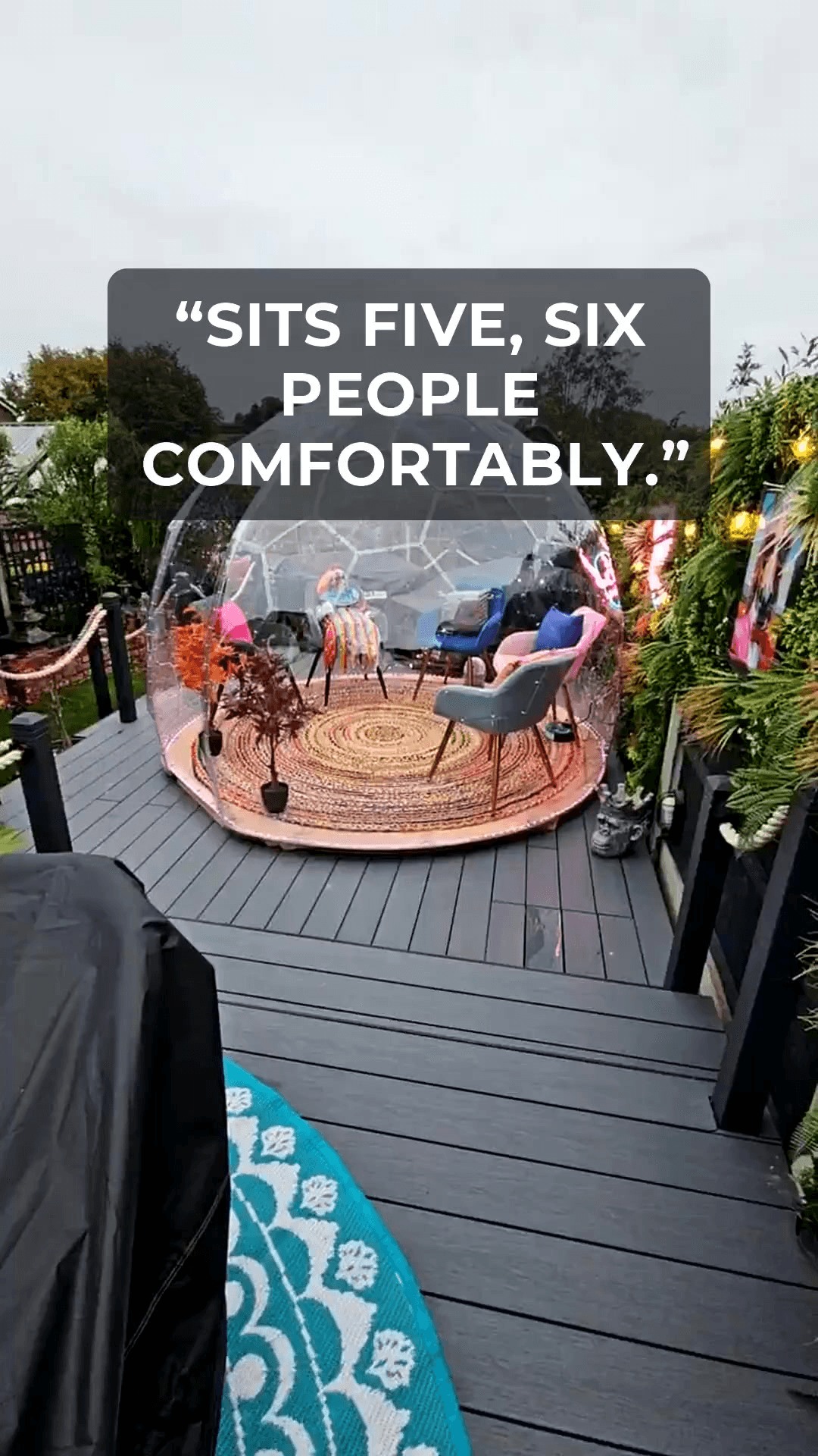 Sits Five, Six Comfortably