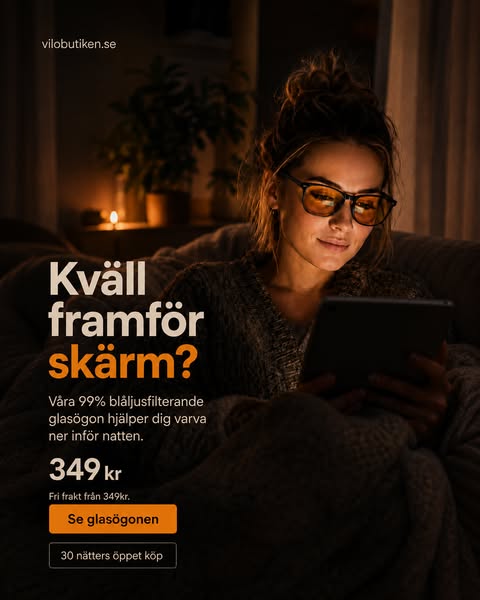 99% blåljusfilter för kvällen.