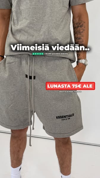 Kesän #1 Shortsit. Lunasta 75€ alennus Essentials Shortseihin 48 tunnin toimitus.