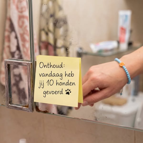 Jij koopt een armband. Jij voedt 10 honden.