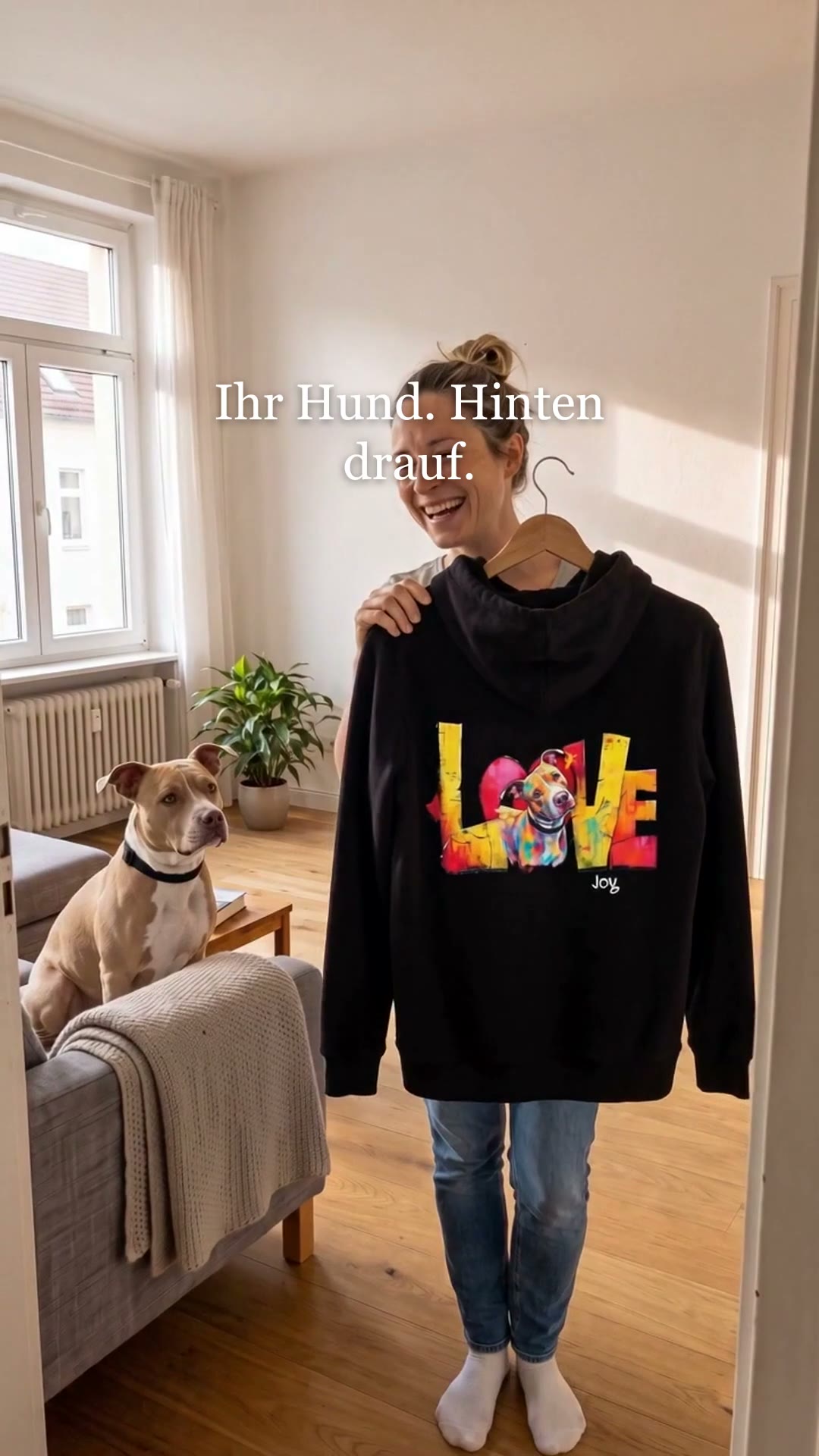 Personalisierter Hoodie mit deinem Hund