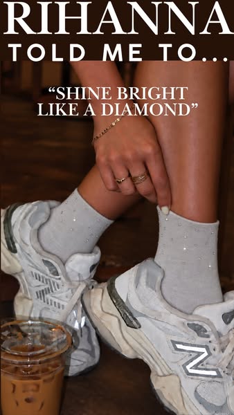 The Rihanna. Sparkle grip socks.