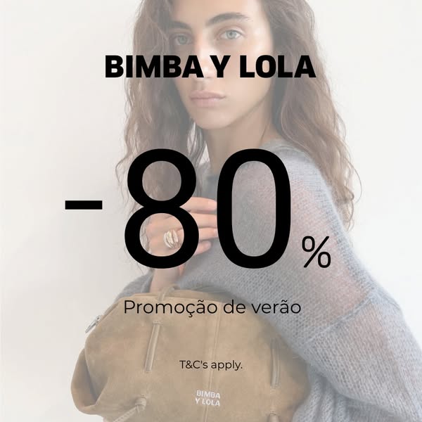 ÚLTIMA FASE! Até -80% na BIMBA Y LOLA. As liquidações estão a acabar.
