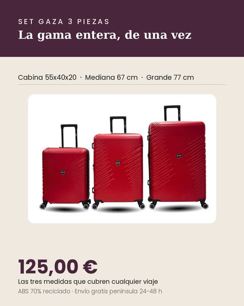 Set Gaza 3 Piezas — 125 €
