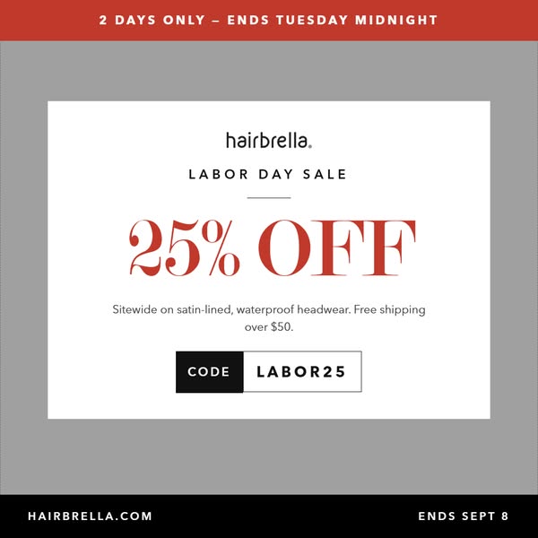 LABOR DAY SALE! 25% OFF! CODE: LABOR25