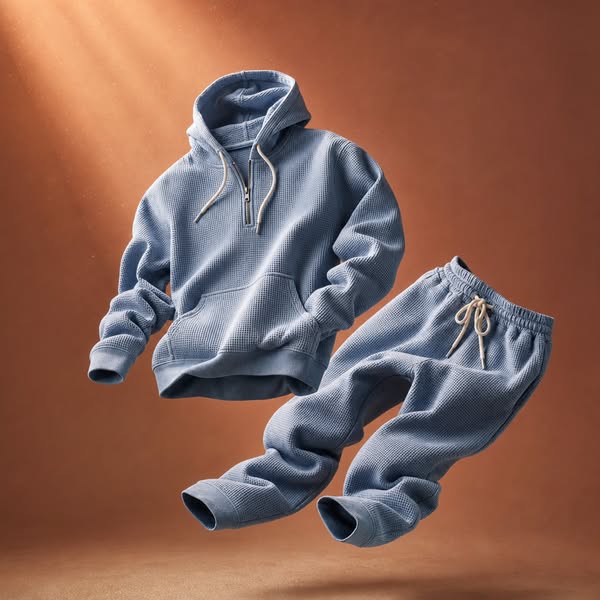 Hudson Waffle-Knit Set