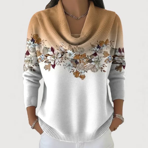 Amore | Floral Jumper with Soft Collar