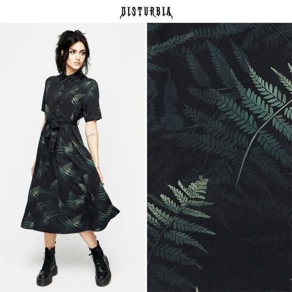 Fernery Midi Shirt Dress