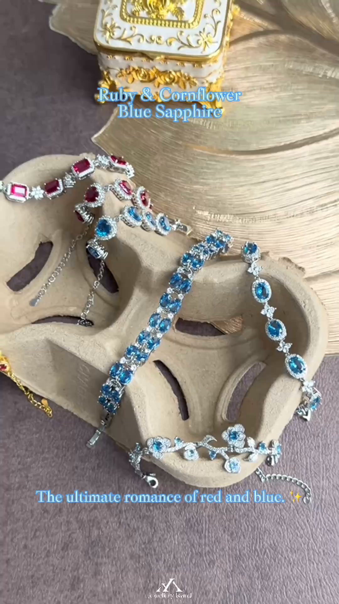Red & blue hues bring soothing healing energy Ideal wrist jewelry for parties & daily styling