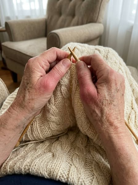 La première chose qui m’a permis de continuer à tricoter