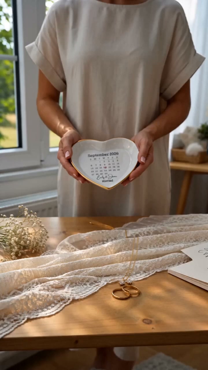 The Day Forever Began – Custom Calendar Ring Dish