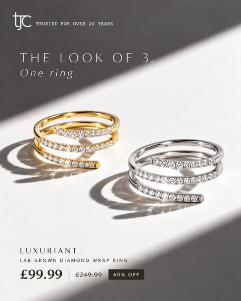43 Lab Diamonds. One Wrap Ring.