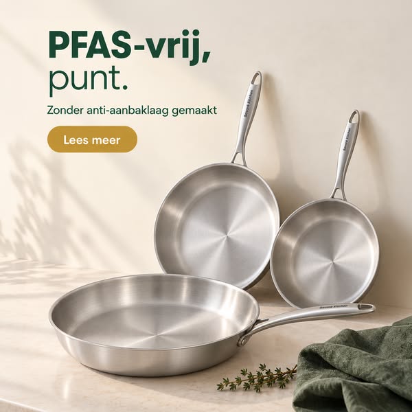 PFAS-vrij, zonder coating
