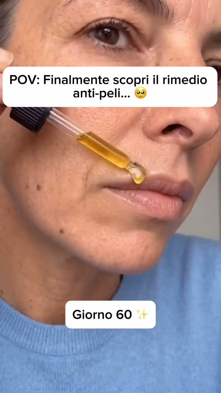 Addio peli sul viso