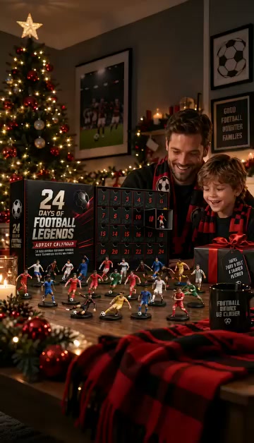 24 Days of Football Legends Advent Calendar | 24 Collectible Player Figures