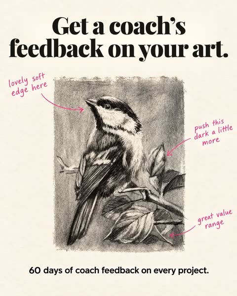 Start with a pencil. End with a painting.